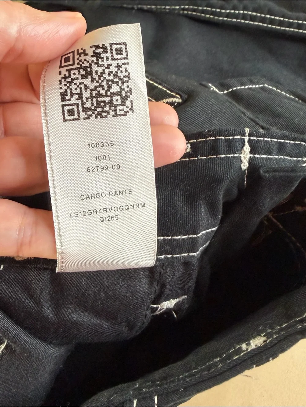 True Religion Men’s Black Slim Straight Jeans with White Stitching